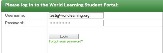 Type your user ID (email) into the Username field and use your temporary password to