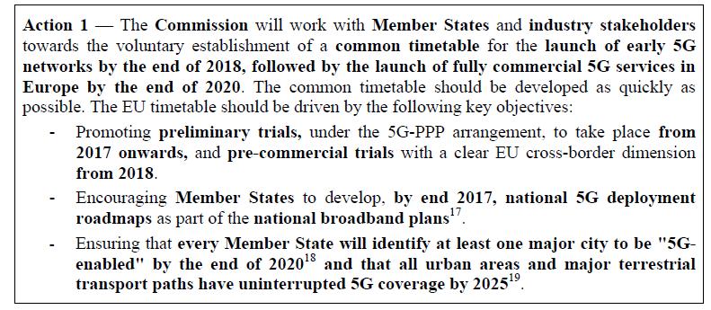 5G Manifesto and 5G Action Plan Expanding the work initiated by Industry in the context of the 5G Manifesto and by EC in the EC 5G Action Plan
