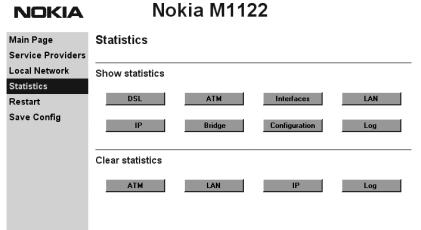 M1122 User Manual 3.1.5 Statistics page The Statistics page lets you view a selection of M1122 statistics.