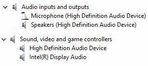 Realtek HD audio drivers Verify if the Realtek