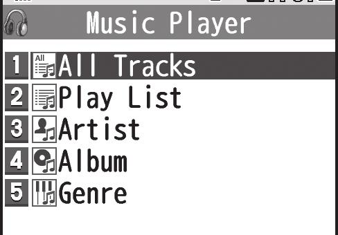 9 Playing Music Main Menu 4 Videos/Music Listen menu appears. Last playback window appears. S[Menu] 7 Player menu to open menu.