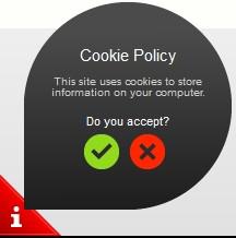 If you choose to show a notice on the site, its visitors will be prompted to confirm that they accept your policy.
