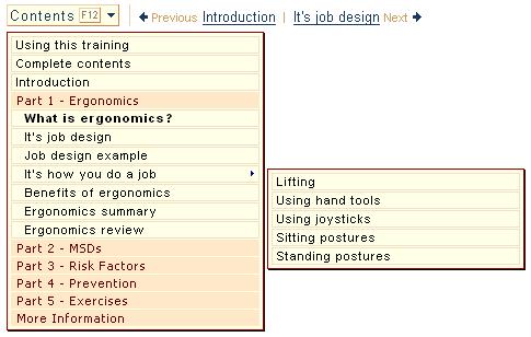 Site Navigation Every page on this site has a Contents menu like the one that appears under the title of this page.
