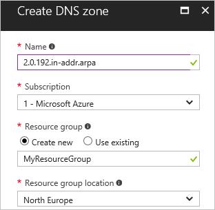 support in Azure. NOTE When creating classless reverse DNS lookup zones in Azure DNS, you must use a hyphen ( - ) rather than a forward slash ('/') in the zone name. For example, for the IP range 192.