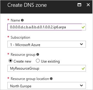 The 'Resource group location' defines the location for the resource group, and has no impact on the DNS zone. The DNS zone location is always 'global', and is not shown.
