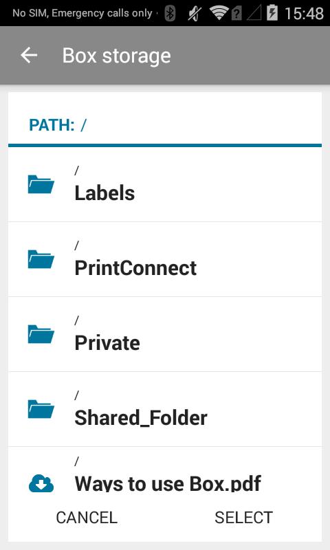 Touch the folder where your template files will be stored.