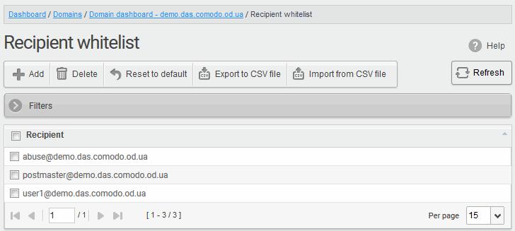 To import users from CSV file Administrators can import many users to the recipient whitelist from a.