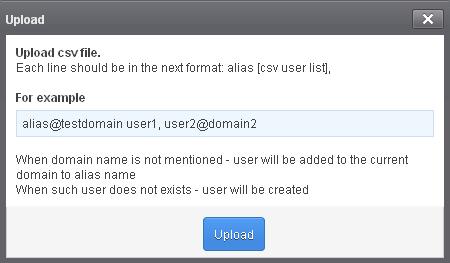 The 'Upload' dialog will be