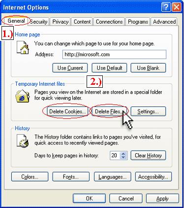 Internet Explorer 7 1.) Open Internet Explorer 2.
