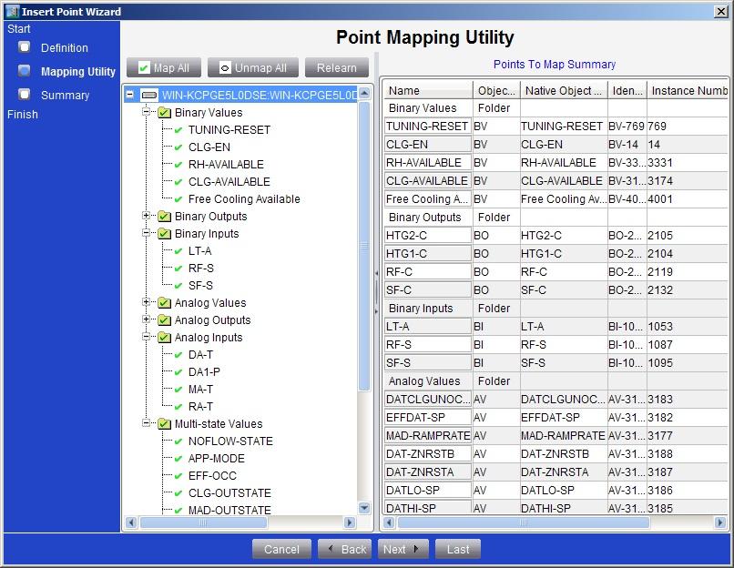 Figure 15: (Part 1 of 2) Insert Point Wizard (Assisted Identity/Configuration) 6. Select points individually by clicking on them.