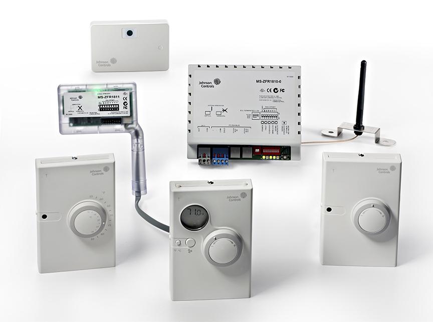 Metasys system. It sends BACnet messages over an 80.5.4,.4 GHz wireless signal, to communicate between supervisory engines, field controllers, and room temperature sensors.