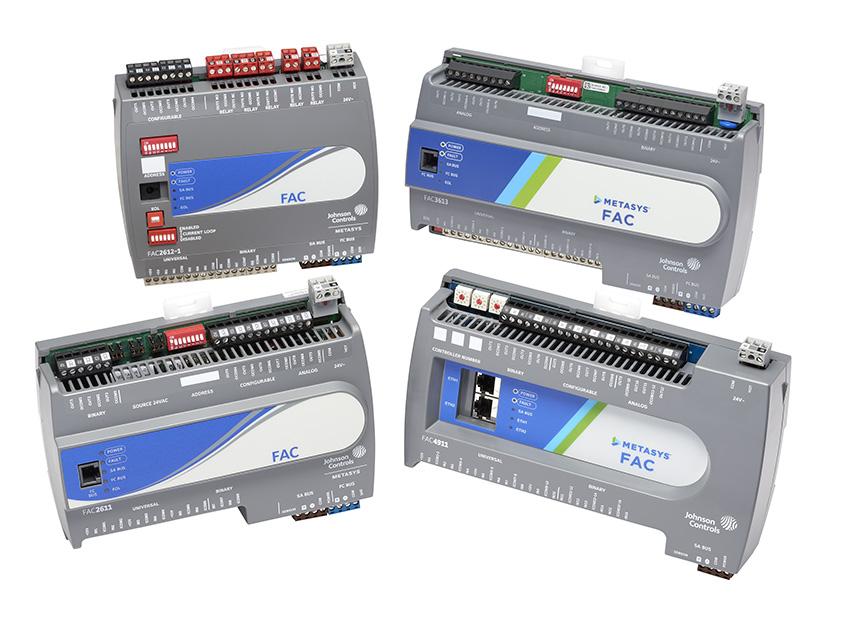 The field controllers feature removable, color-coded, keyed, and labeled terminal block plugs for the supply power and communications bus terminations.