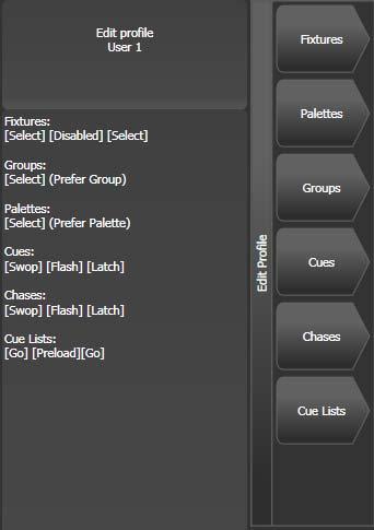 10. User Settings and other options - Page 109 10.2 Key Profiles Titan Mobile allows you to reconfigure how the front panel buttons work to suit your method of working.