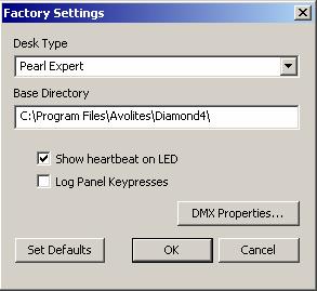 You would only change this selection on the simulator, to simulate the correct type of system. The base directory allows you to change where the operating files and show files are stored.