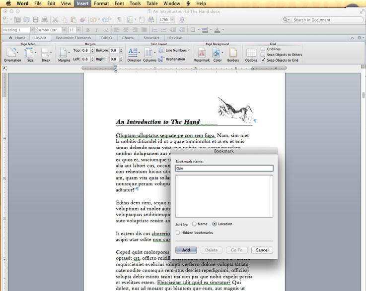 Preparing your Word document (continued) Bookmarking your Chapter Heads After you ve globally styled all your chapter heads, go through your Word document and begin bookmarking them.