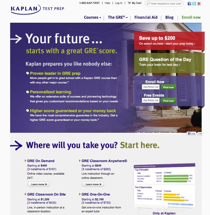 Figure 8. Leading enterprises such as Kaplan leverage Crafter for Web Experience Management.