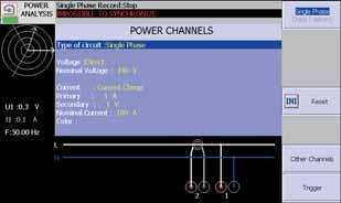 POWER ANALYSIS FUNCTION It makes possible to measure power and harmonics.