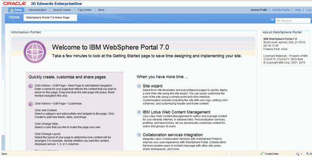 Creating home page content for Non Administrative users with IBM WebSphere Portal v7.