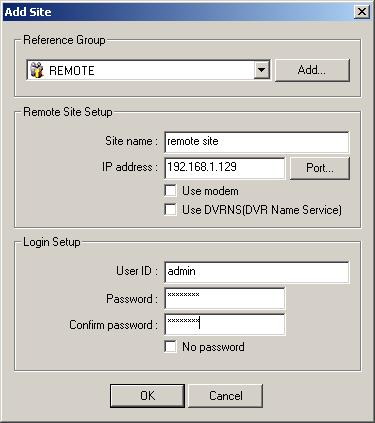 RAS Admin 1. Click Add and enter the information of the remote site to be registered (see Figure 3-12). 2.