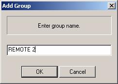The Add Group dialog box appears. b. Enter a group name to register. c. Click OK.