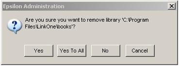 Step 2. (Removing Entries) If you have no entries move to Step 4. If you have entries under active libraries and books they will need to be removed.