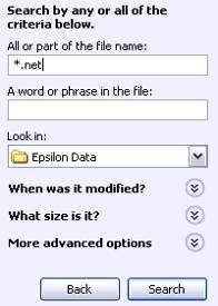 net files in the Epsilon Data folder on your computer or on your main Epsilon Data Server. The changes in this new version of Epsilon will not function properly unless these files are deleted.