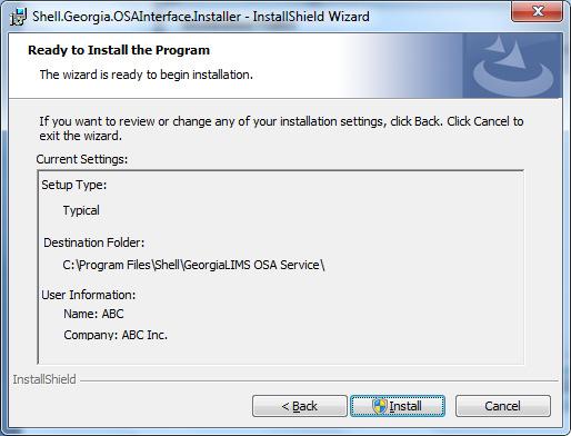 6. The installable chooses a default path for installation. Click on Change if you wish to change the path.