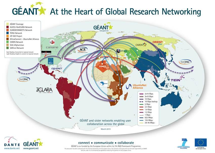 GÉANT Global Connectivity - at the heart of global research networking GÉANT connects
