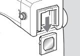 Press the Eyepiece Lock, which is located in a gap between the Eyepiece and the Diopter Correction lens. (Turn the camera upside down to gain easy access to it).