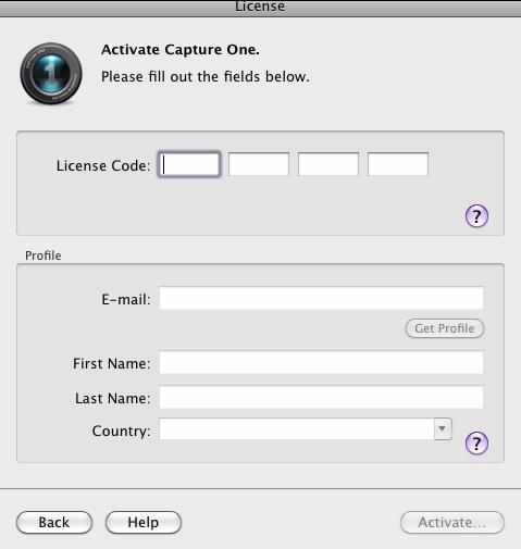 Click Activate to complete activation. A confirmation screen appears informing you of a successful activation. If you have purchased a license for the Capture One Pro version: 1.