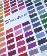 MODEL OPTIONS AND UPGRADES 1 187 ArmorBrite TM colors. Choose your color! DuraShutter frames and curtains can be powdercoated in any of 187 colors to match your design scheme. 1 2 2 Brush seals.