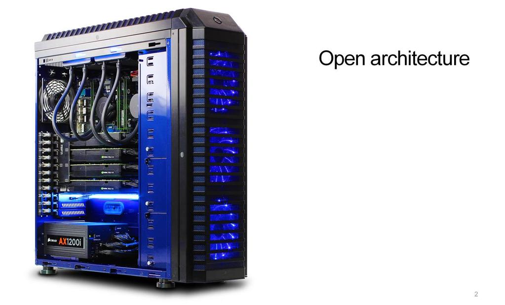The PC was designed with an open architecture. This means that it uses standard modular components.