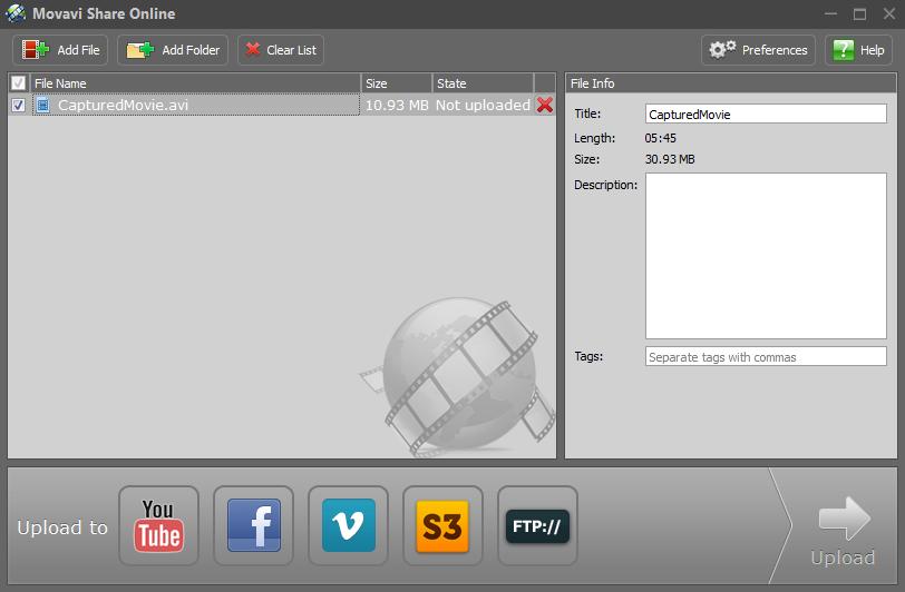 YouTube To upload captured video right from Movavi Screen Capture Studio to YouTube, follow these instructions: Note: In order to upload video to YouTube, you should be logged in YouTube and should