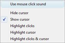 The cursor might be a nuisance or play an important role in your screen captures.