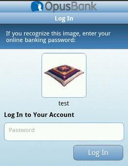 and pass phrase is displayed correctly, enter your password below and tap Log In.