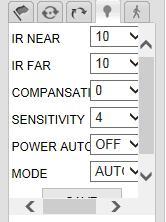 User Manual of IR Network Speed Dome 30 4.5.5 IR Setting IR Setting : 1. In the PTZ control panel, click to enter the IR parameters settings interface as shown in Figure 4-12.