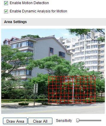 User Manual of IR Network Speed Dome 68 Figure 5.57 Enable Motion Detection (3) Click. Click and drag the mouse on the live video image to draw a motion detection area.