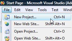 Starting a New Project You save data pertaining to your script in a Microsoft Visual Studio