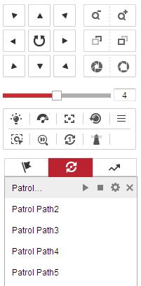 User Manual of E Series Network Speed Dome 18 4.4.1 PTZ Control Panel On the live view page, click to show the PTZ control panel or click to hide it.