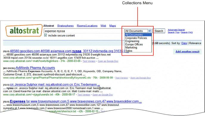 Segmenting the Index The Google Search Appliance enables you to divide your search index into sections and provide search across different content to different groups of users with its collections