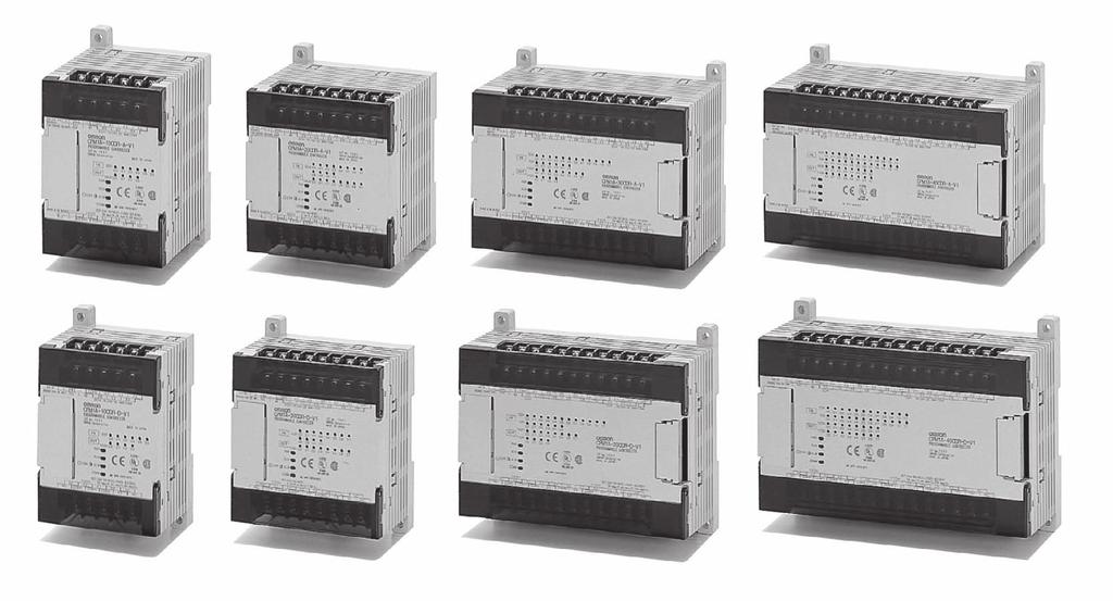 Space-saving Integration for Compact machines and Small-scale Control cabinets Programmable Controllers Ultracompact Size Ten-I/O-point AC models measure only 90 mm x 66 mm x 70 mm (H x W x D), and