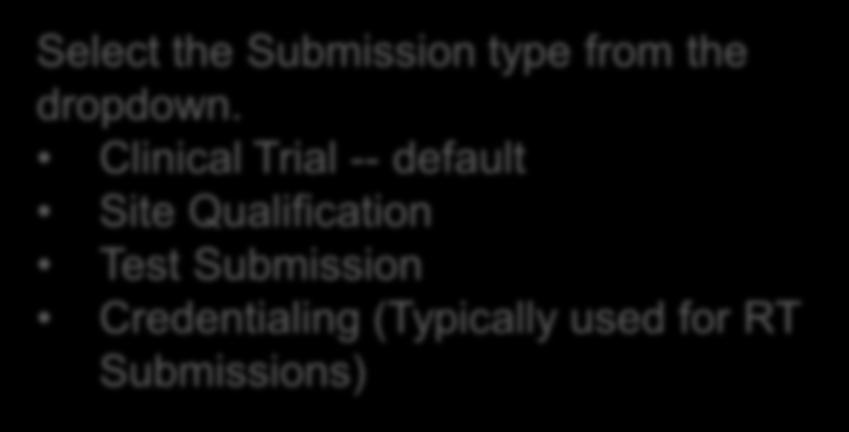Verify all the columns shown in the queue Submission Type for Clinical Trials