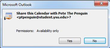 Step 13: Click the Yes button. You can ignore the Permissions notification, as Outlook will retain the settings you configured in Step 8 Congratulations!
