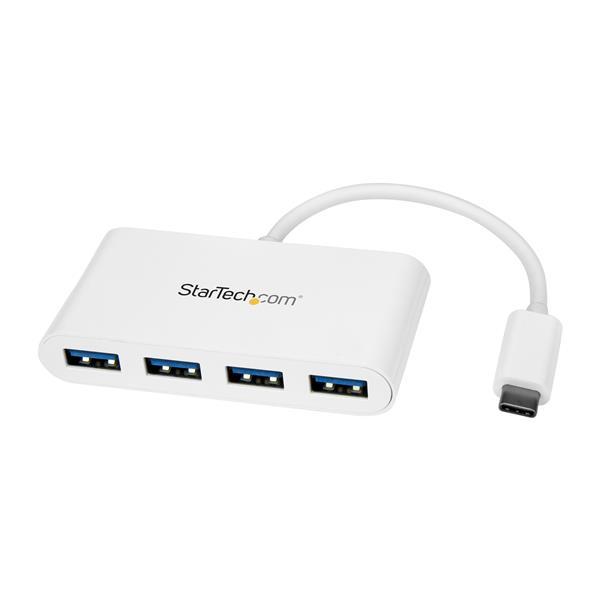 4-Port USB-C Hub - USB-C to 4x USB-A - USB 3.0 Hub - Bus Powered - White Product ID: HB30C4ABW This portable USB 3.