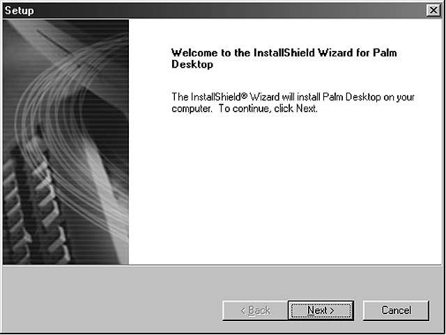 Step 4: Installing the Palm Desktop for CLIÉ software on your computer 3 Click Install Palm Desktop for CLIÉ.