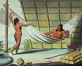 Severná Amerika Americkí indiáni spali na posteliach nazývaných hamaka. V južnej Amerike domorodci nepotrebovali mnoho vďaka miernemu podnebiu.
