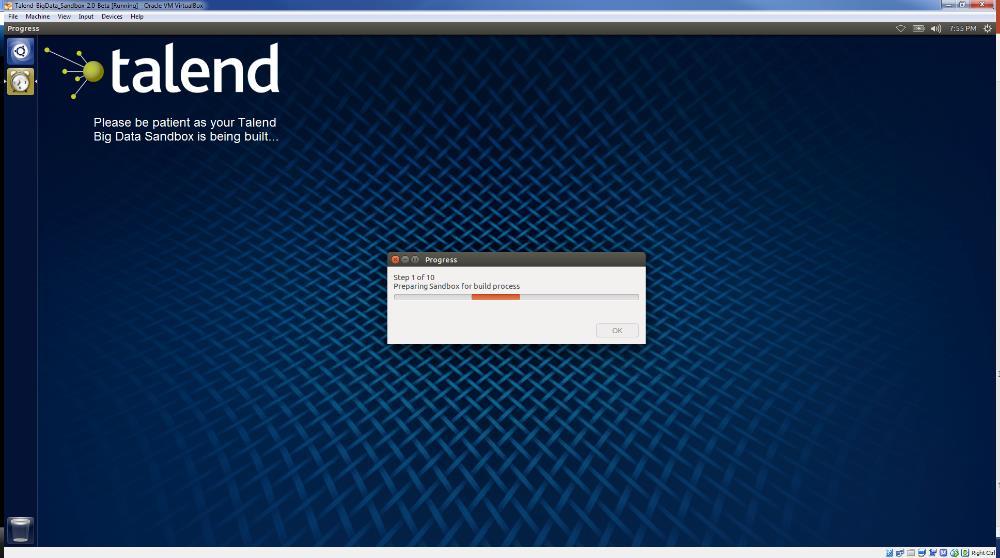 Starting the VM for the first time When you start the Talend Big Data Sandbox for the first time, the virtual machine will
