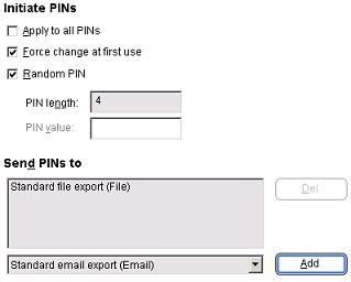 Options For Initiate Card Enable the System set user PIN option and click the Configure button to set the specific PIN configuration that will be set when the card is initiated.