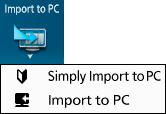 Importing content to a computer ([Import to PC]) Advanced Features Videos and photos on the internal recording media of the video camera, an SD card installed in the video camera, an SD card which
