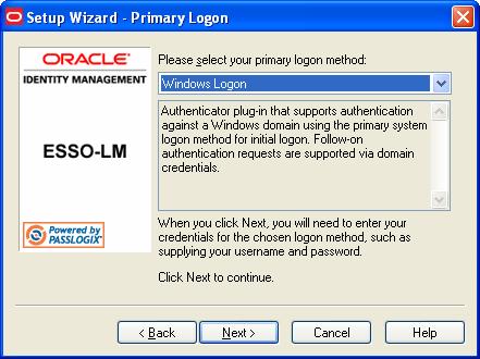 Your Primary Logon Method 5. You are prompted for your new primary logon credentials. Type your user ID and password, enter or select any additional information, then click OK.